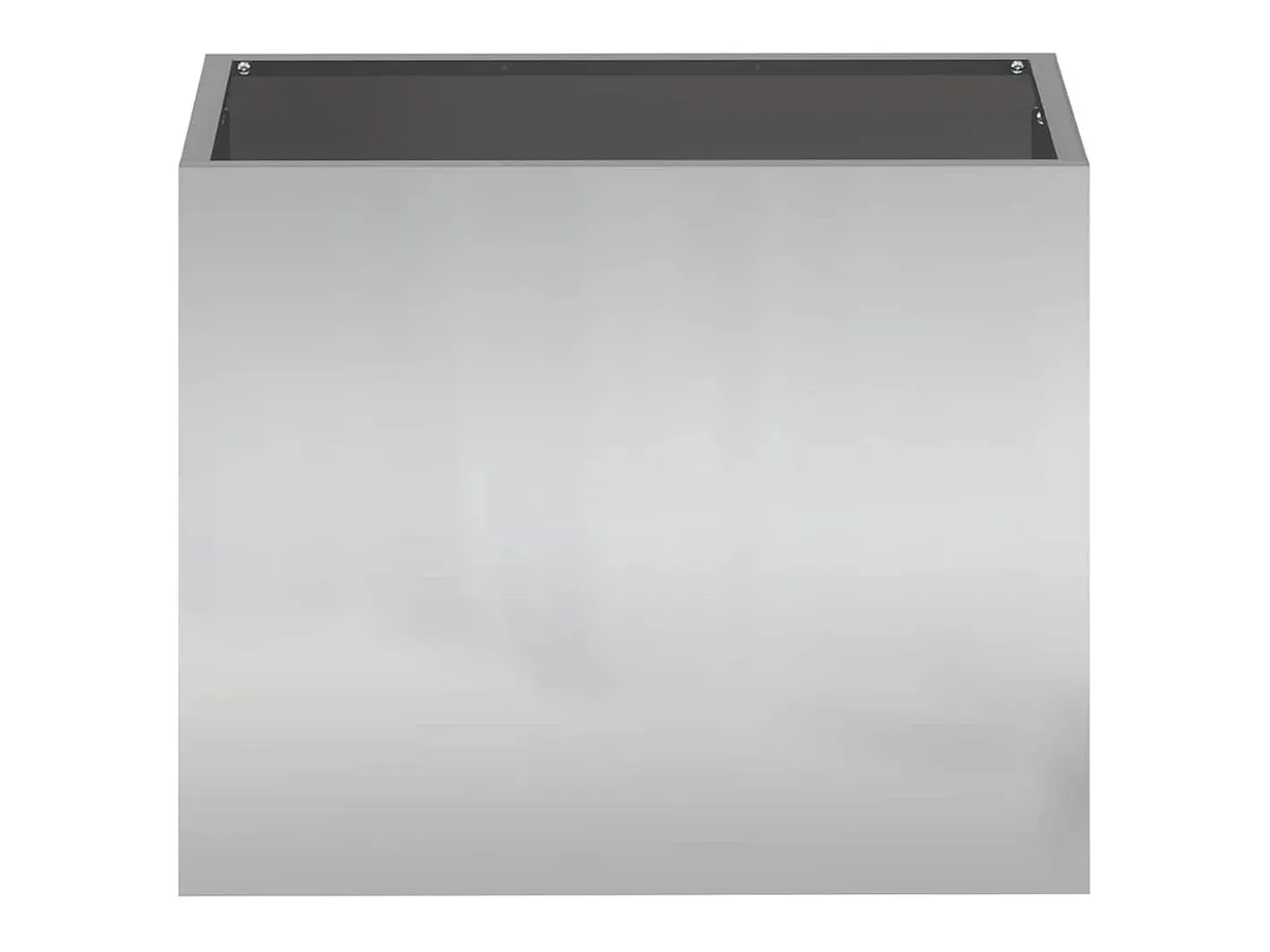 Macetero-Maceta para Jardín | Jardinera | Macetero 50 x 32 x 40 cm Acero galvanizado Plateado