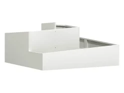 Maceta para Jardín | Jardinera | Macetero 100 x 100 x 50 cm Acero Blanco