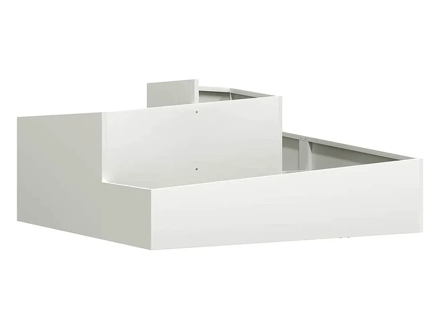 Maceta para Jardín | Jardinera | Macetero 100 x 100 x 50 cm Acero Blanco