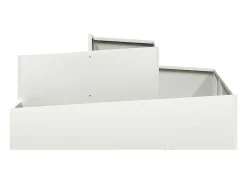 Maceta para Jardín | Jardinera | Macetero 100 x 100 x 50 cm Acero Blanco