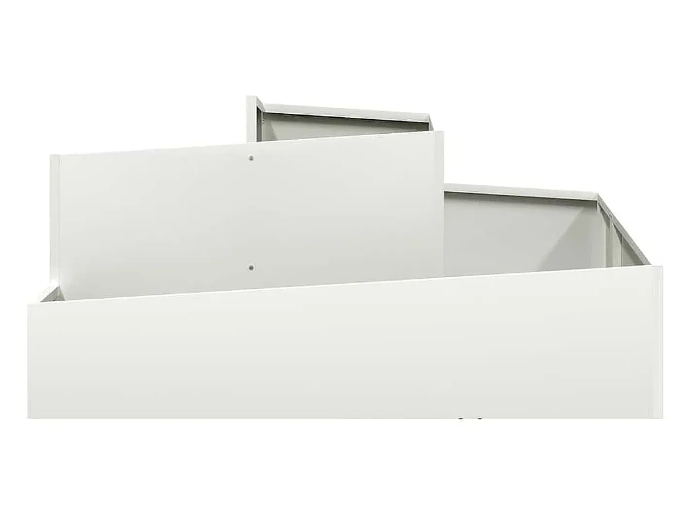 Maceta para Jardín | Jardinera | Macetero 100 x 100 x 50 cm Acero Blanco