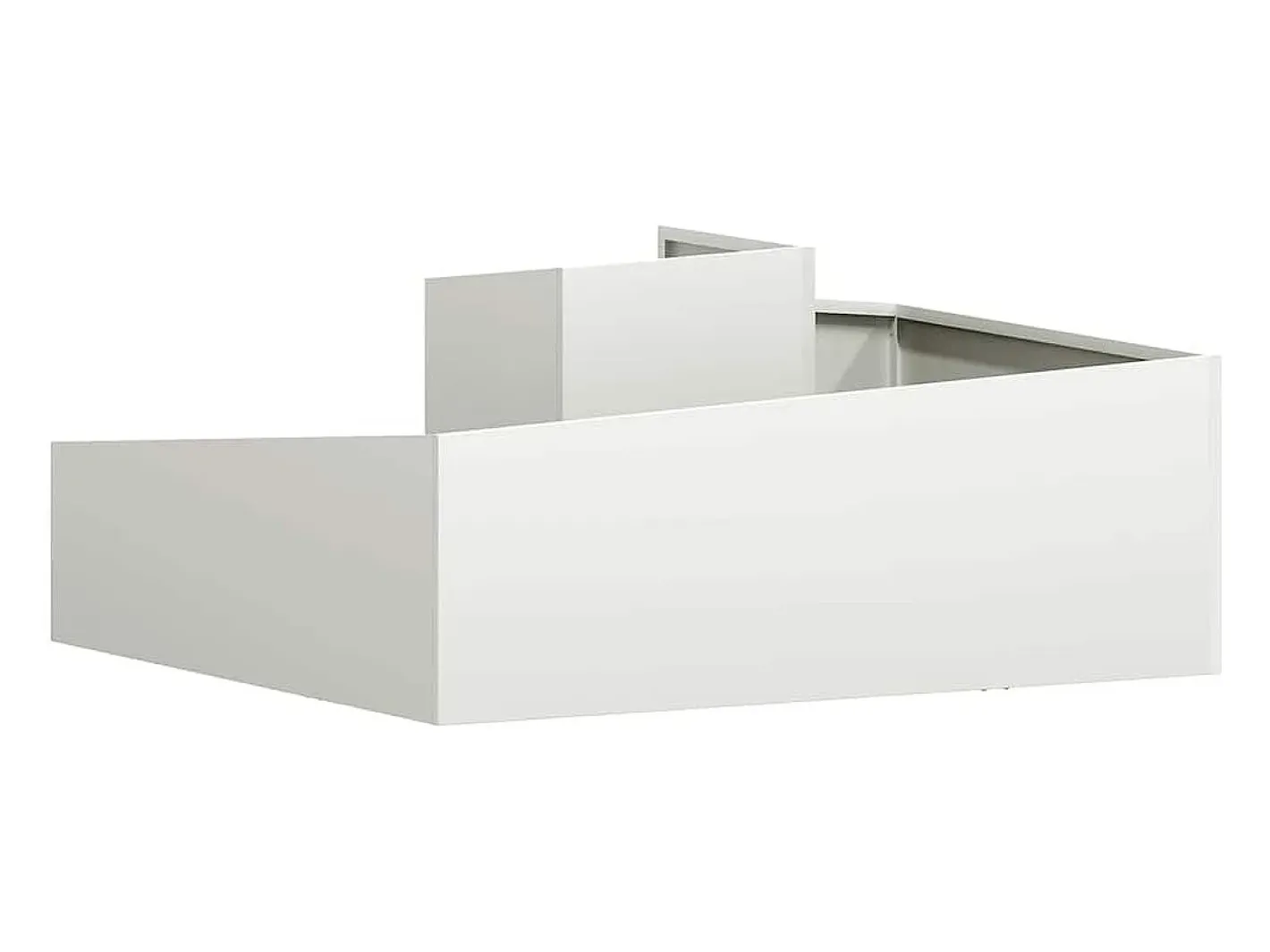 Maceta para Jardín | Jardinera | Macetero 100 x 100 x 50 cm Acero Blanco