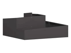 Macetero-Maceta para Jardín | Jardinera | Macetero 100 x 100 x 50 cm Acero Negro