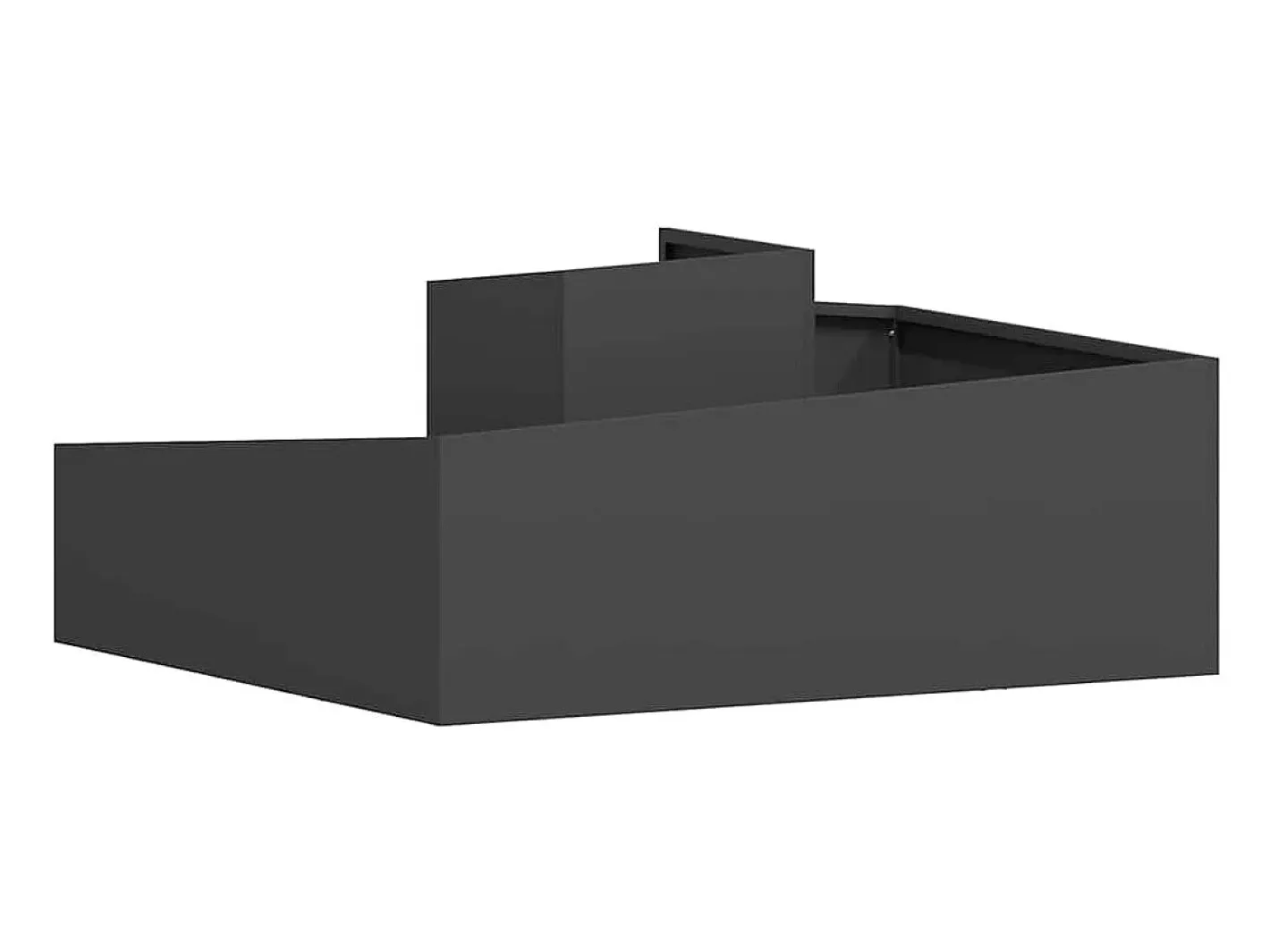 Macetero-Maceta para Jardín | Jardinera | Macetero 100 x 100 x 50 cm Acero Negro