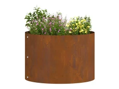 Macetero-Maceta para Jardín | Jardinera | Macetero Marrón 30 x 30 x 20 cm Acero oxidado Marru00f3n