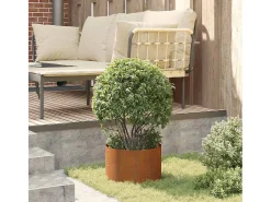 Macetero-Maceta para Jardín | Jardinera | Macetero Marrón 30 x 30 x 20 cm Acero oxidado Marru00f3n