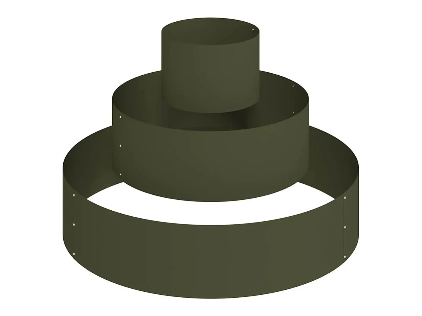 Clearance Maceta para Jardín | Jardinera | Macetero oliva 90 x 90 x 20 cm Acero Verde