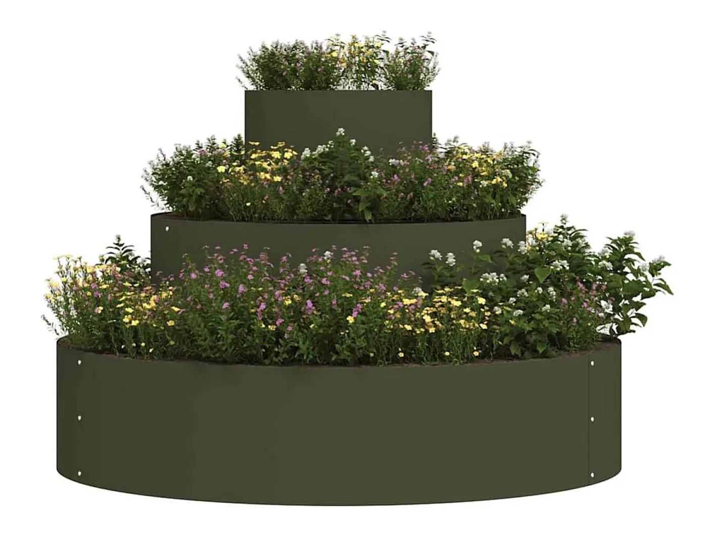 Clearance Maceta para Jardín | Jardinera | Macetero oliva 90 x 90 x 20 cm Acero Verde
