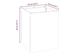 Clearance Maceta para Jardín | Jardinera | Macetero Acero galvanizado Plateado