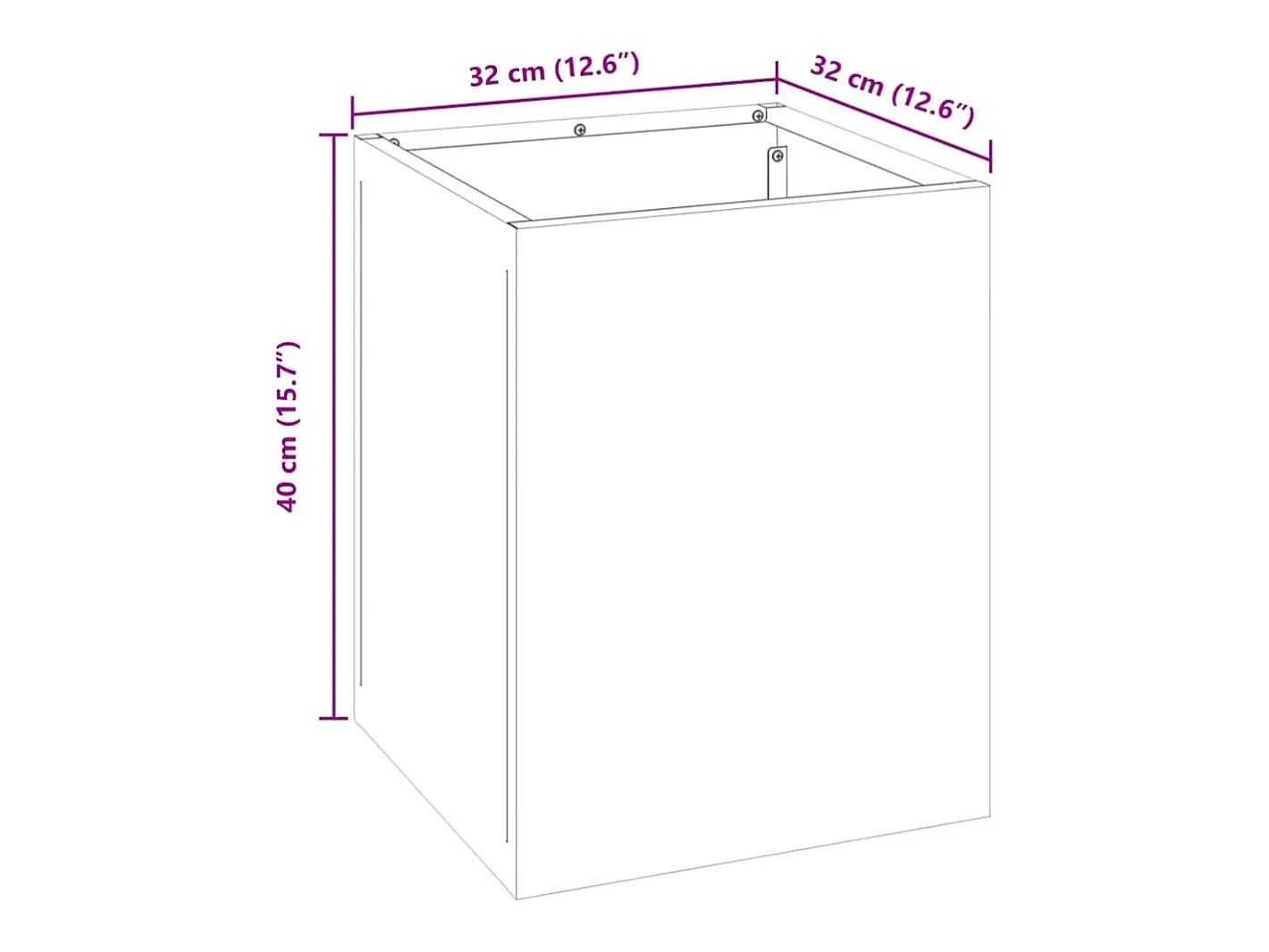 Clearance Maceta para Jardín | Jardinera | Macetero Acero galvanizado Plateado