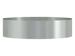 Macetero-Maceta para Jardín | Jardinera | Macetero 80 x 80 x 20 cm Acero galvanizado Plateado
