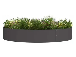 Maceta para Jardín | Jardinera | Macetero 120 x 120 x 20 cm Acero Negro