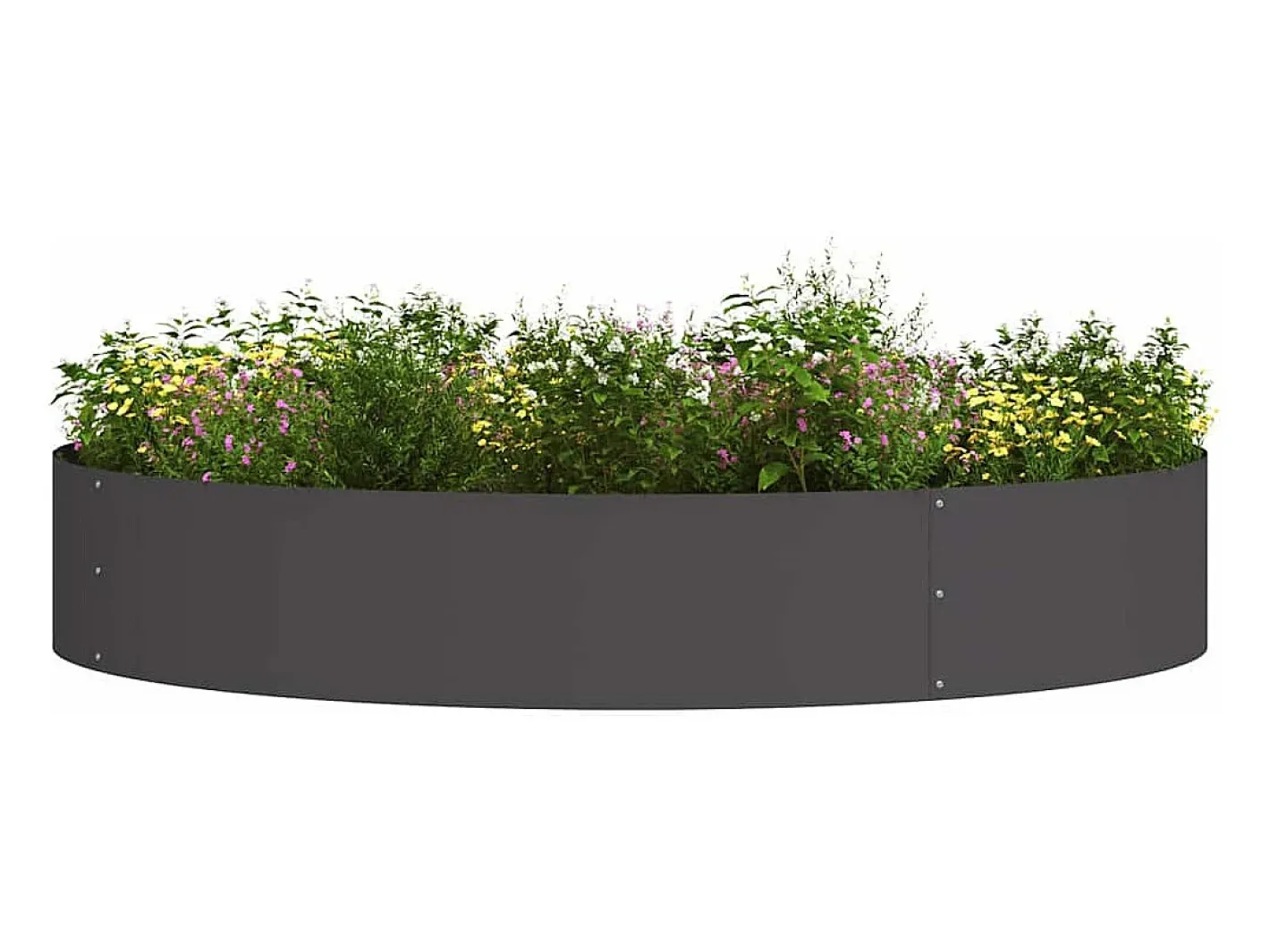 Maceta para Jardín | Jardinera | Macetero 120 x 120 x 20 cm Acero Negro