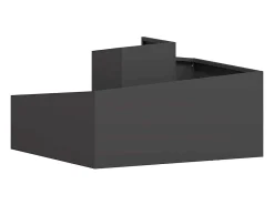 Maceta para Jardín | Jardinera | Macetero 80 x 80 x 50 cm Acero laminado en frío Negro Best