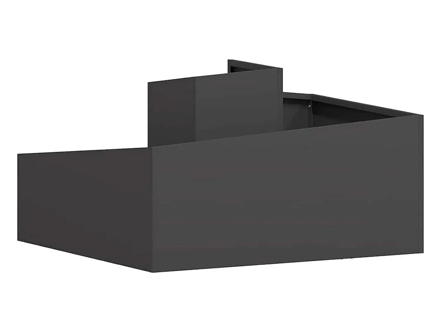Maceta para Jardín | Jardinera | Macetero 80 x 80 x 50 cm Acero laminado en frío Negro Best