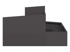 Maceta para Jardín | Jardinera | Macetero 80 x 80 x 50 cm Acero laminado en frío Negro Best