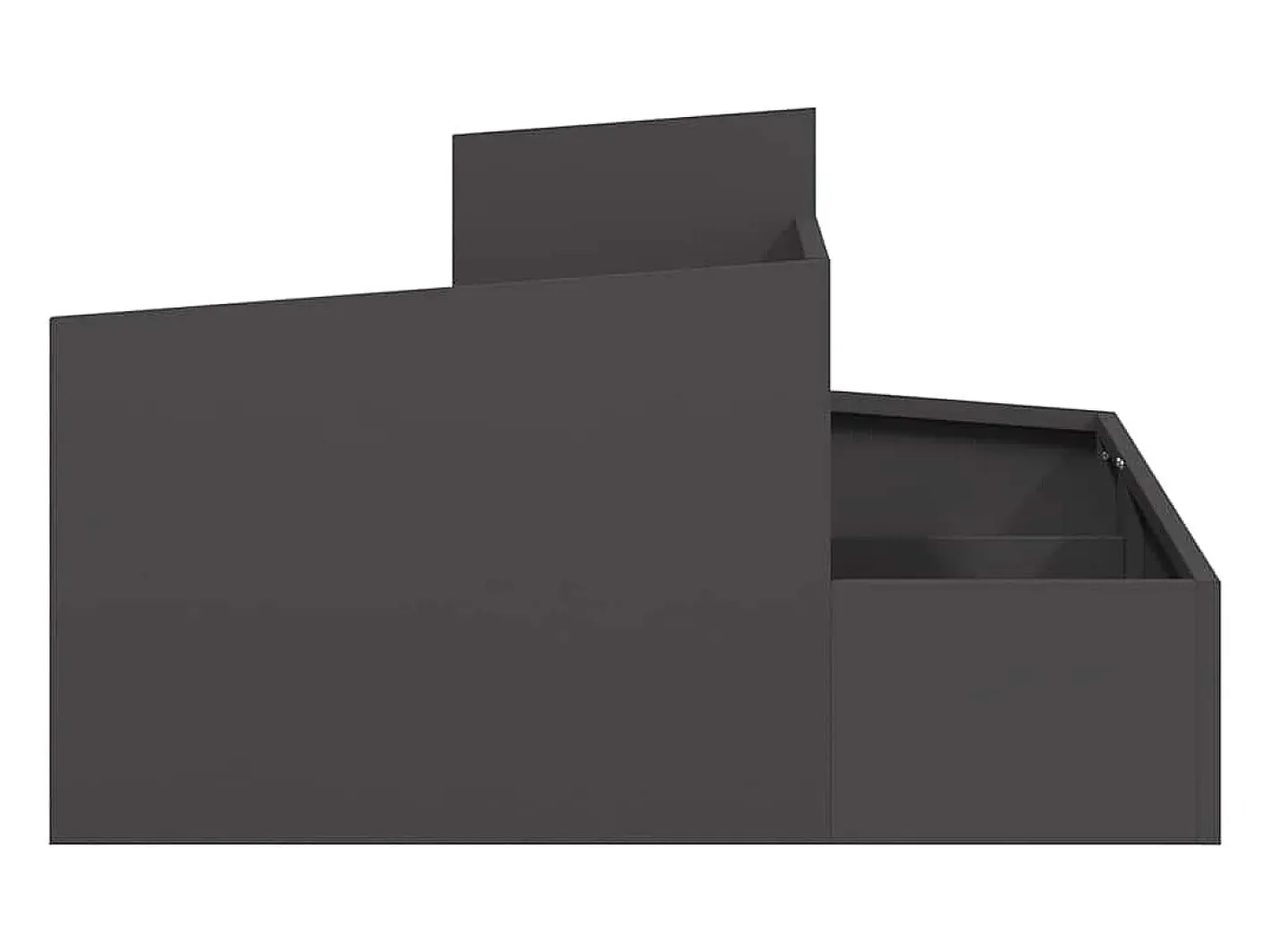 Maceta para Jardín | Jardinera | Macetero 80 x 80 x 50 cm Acero laminado en frío Negro Best