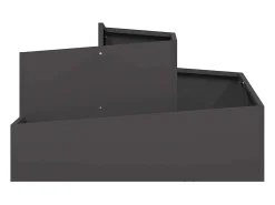 Maceta para Jardín | Jardinera | Macetero 80 x 80 x 50 cm Acero laminado en frío Negro Best