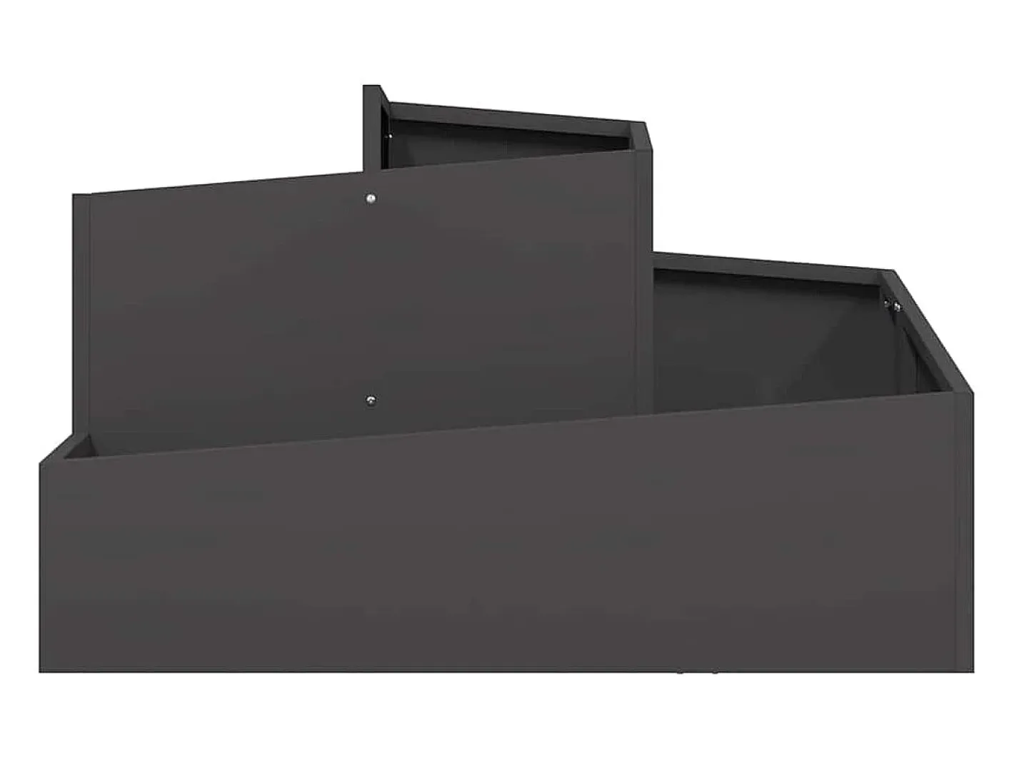 Maceta para Jardín | Jardinera | Macetero 80 x 80 x 50 cm Acero laminado en frío Negro Best