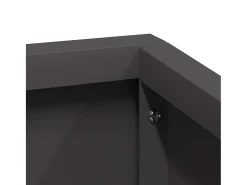 Maceta para Jardín | Jardinera | Macetero 80 x 80 x 50 cm Acero laminado en frío Negro Best