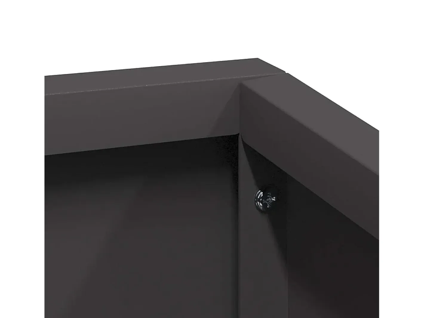 Maceta para Jardín | Jardinera | Macetero 80 x 80 x 50 cm Acero laminado en frío Negro Best
