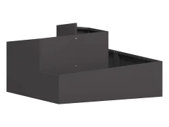Maceta para Jardín | Jardinera | Macetero 80 x 80 x 50 cm Acero laminado en frío Negro Best
