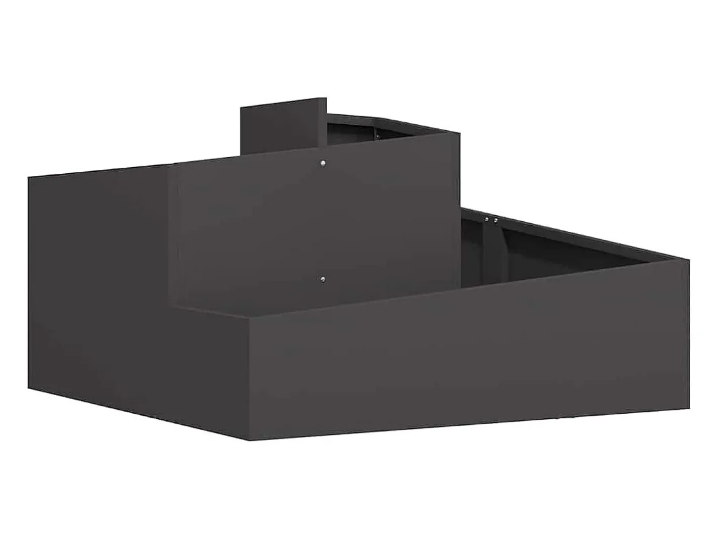 Maceta para Jardín | Jardinera | Macetero 80 x 80 x 50 cm Acero laminado en frío Negro Best