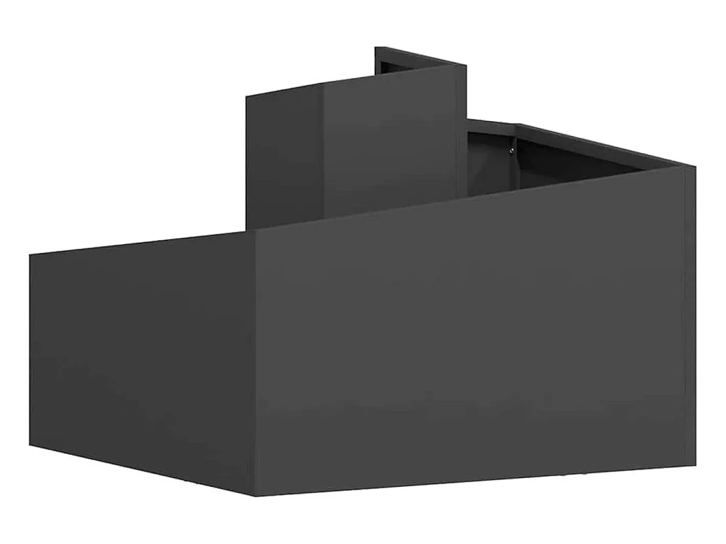 Macetero-Maceta para Jardín | Jardinera | Macetero 60 x 60 x 50 cm Acero Negro
