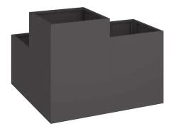 Macetero-Maceta para Jardín | Jardinera | Macetero 80 x 80 x 60 cm Acero Negro