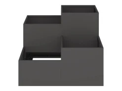 Macetero-Maceta para Jardín | Jardinera | Macetero 80 x 80 x 60 cm Acero Negro