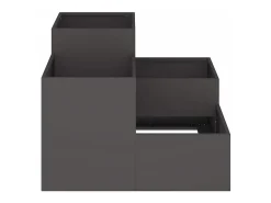 Macetero-Maceta para Jardín | Jardinera | Macetero 80 x 80 x 60 cm Acero Negro