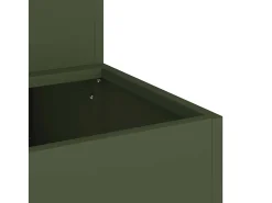 Discount Maceta para Jardín | Jardinera | Macetero oliva 100 x 60 x 45 cm Acero Verde