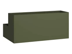 Discount Maceta para Jardín | Jardinera | Macetero oliva 100 x 60 x 45 cm Acero Verde