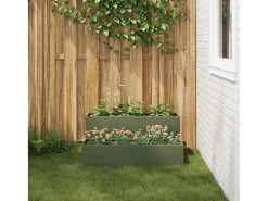 Discount Maceta para Jardín | Jardinera | Macetero oliva 100 x 60 x 45 cm Acero Verde