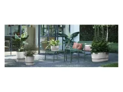 ELHO Macetero-Maceta redonda 25 - Exterior Ø 24,48 x 23,31 cm - Living hormigón gris Gris claro