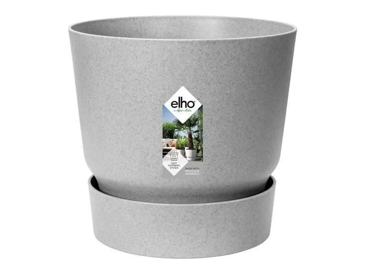 Clearance ELHO Maceta redonda 40 - Exterior Ø 39 x 36,8 cm - Living hormigón Gris