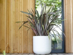 New EDA Maceta redonda Graphit'Up 40 cm - 32,5 L - lima Blanco