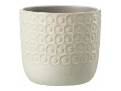 New LANA DECO Macetero de cerámica de 17x17x15 cm Blanco