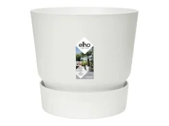 Outlet ELHO Macetero redondo 30 - Exterior Ø 29,5 x 27,8 cm - Blanco