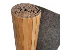 Mampara de bambú natural 250x165 cm Marru00f3n Outlet