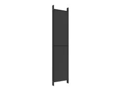 Mampara divisoria 6 paneles Tela Negra 300x220 cm Negro
