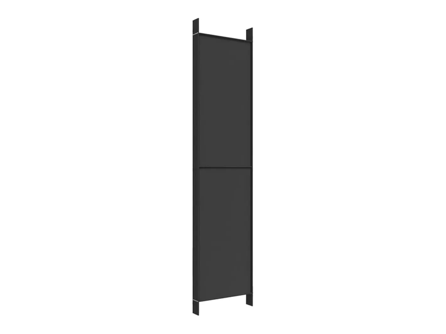 Mampara divisoria 6 paneles Tela Negra 300x220 cm Negro
