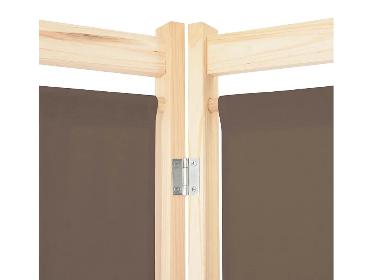Biombo-Mampara divisoria de 3 paneles Marrón 120x170x4 cm Tela Marru00f3n