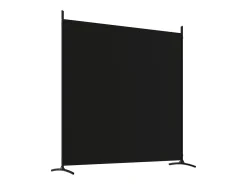 Mampara divisoria de 4 paneles Tela Negra 698x180 cm Negro Hot