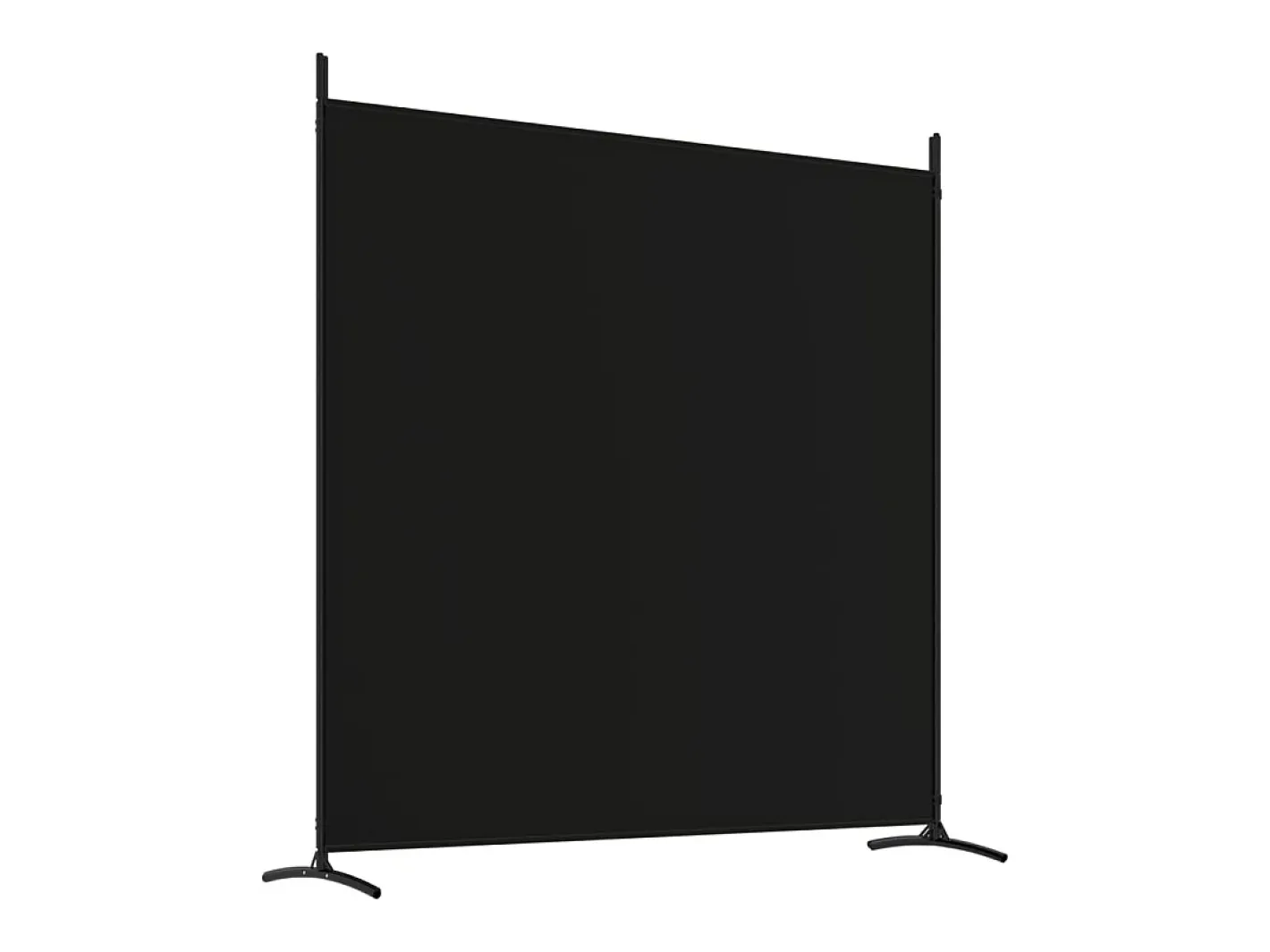 Mampara divisoria de 4 paneles Tela Negra 698x180 cm Negro Hot