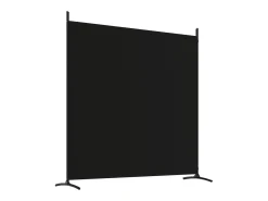Mampara divisoria de 4 paneles Tela Negra 698x180 cm Negro Hot