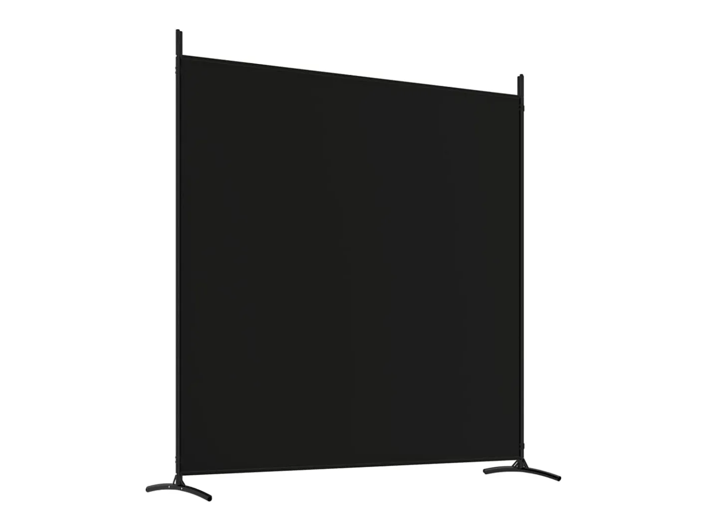 Mampara divisoria de 4 paneles Tela Negra 698x180 cm Negro Hot