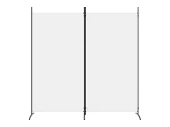 Discount Mampara divisoria de 2 paneles Tela Blanca 175x180 cm Blanco