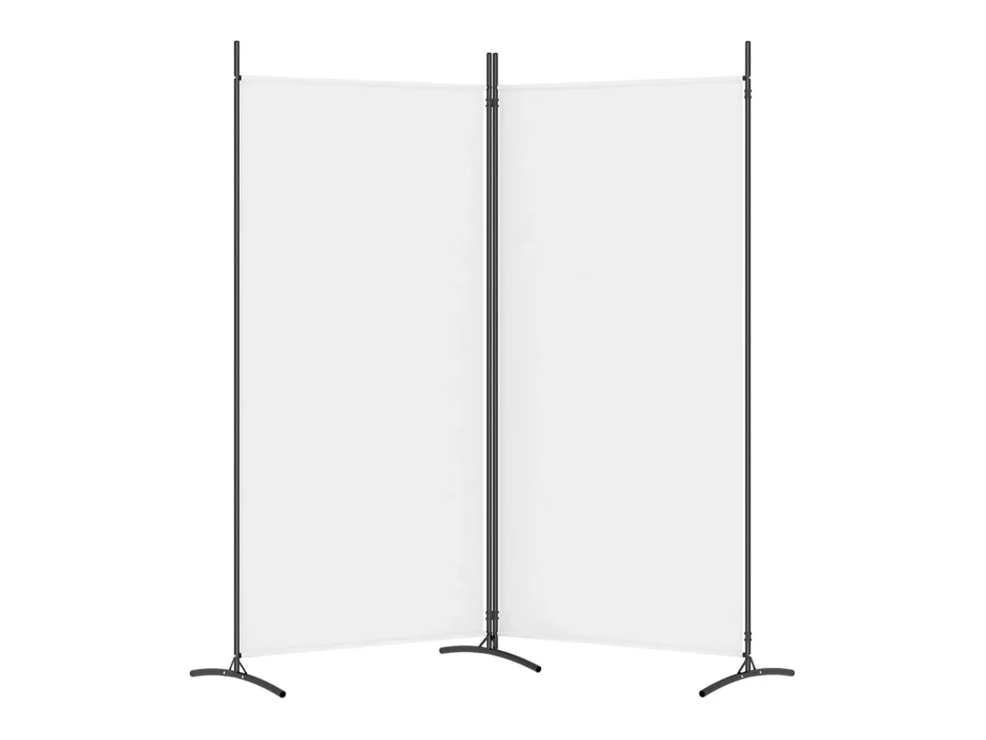 Discount Mampara divisoria de 2 paneles Tela Blanca 175x180 cm Blanco