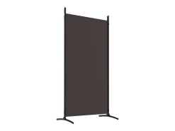 Biombo-Mampara divisoria de 4 paneles Marrón 346x180 cm Tela Marru00f3n
